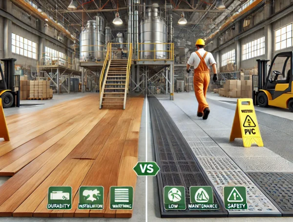 The Resilience Showdown: Wooden Flooring vs. PVC Interlocking Floor Tiles in Factories